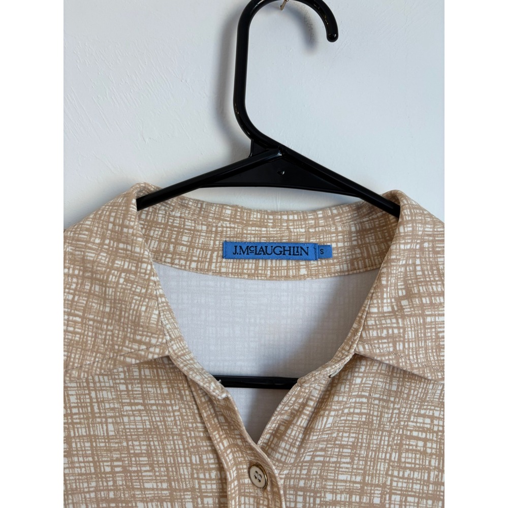 J.McLaughlin Calla Catalina Long Sleeve Shirt Dress Preppy Career Office Luxury - Picture 3 of 5